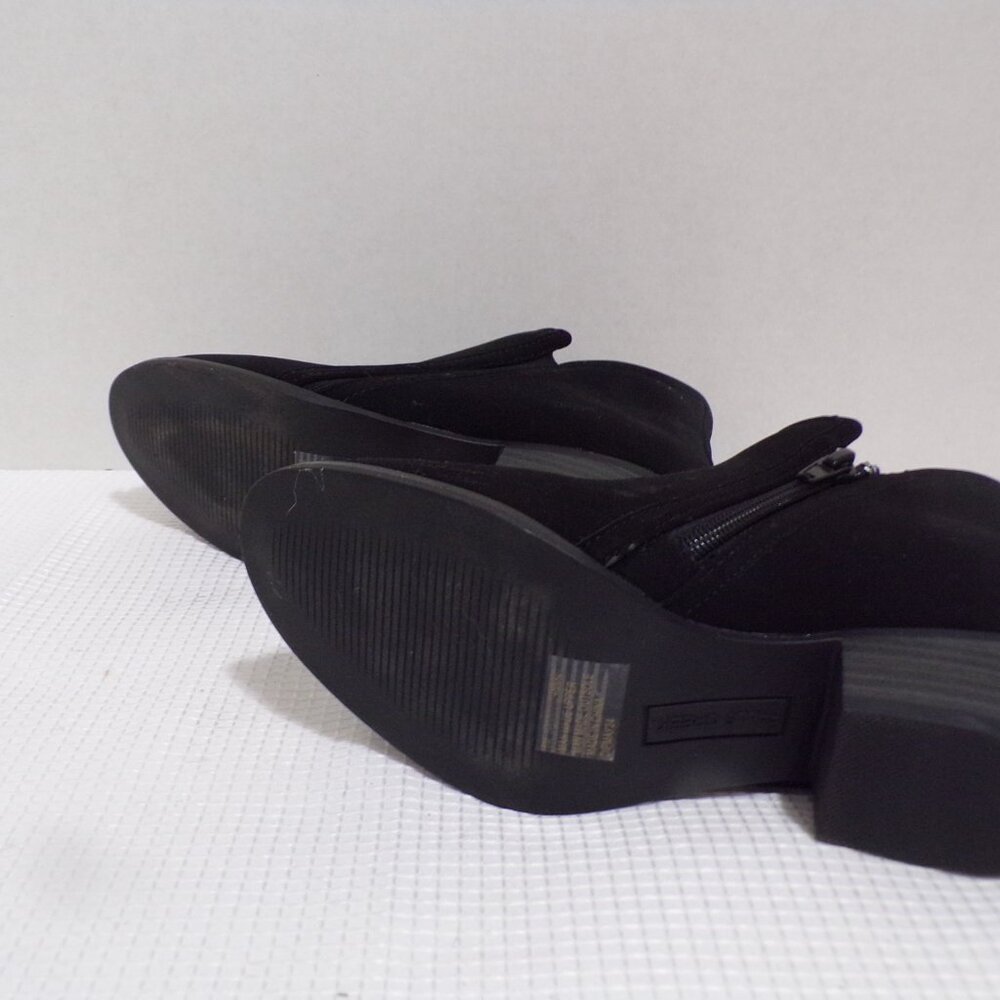 Falls Creek Angle Boot's w/Zipper Black Suede Uppers Size 6.5 Medium NEW - Picture 4 of 7
